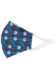 HoHoHo Face Mask in Teal Blue Flat