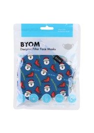 HoHoHo Face Mask in Teal Blue in Bag