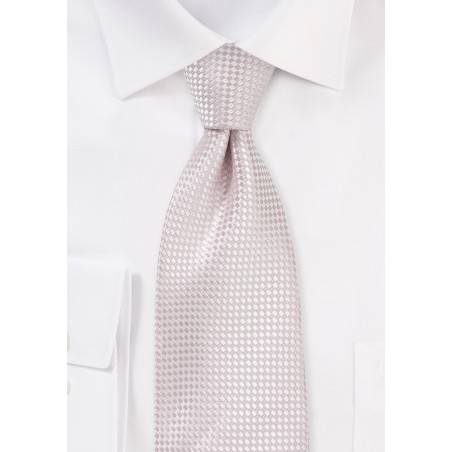 Textured Weave Necktie in Blush