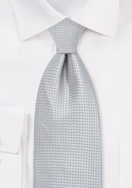 Festive Platinum Silk Tie