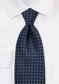 Navy & Green Polka Dot Tie