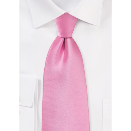 Solid Bright Pink Necktie