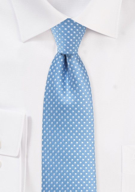 Dusty Blue Pin Dot Tie
