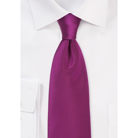 Dark Fuchsia Color Necktie