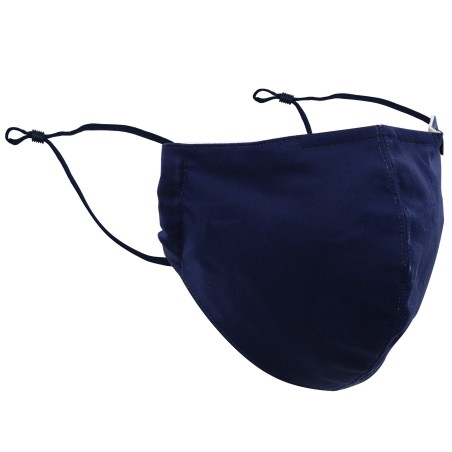 Solid Navy Filter Mask in Cotton