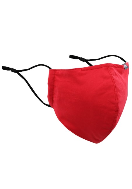 Solid Red Cotton Filter Mask