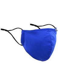 Solid Cotton Filter Mask in Royal Blue