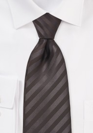 Striped Tie in Espresso