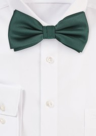 Dark Green Bow Tie in Pre-Tied Style