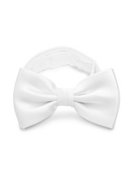 Formal Solid Bright White Bow Tie