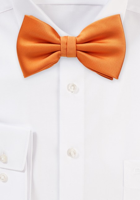 Solid Bow Tie in Orange