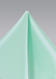 Mens Pocket Square in Honeydew Green