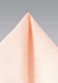 Peach pink pocket square - Solid peach colored hankie