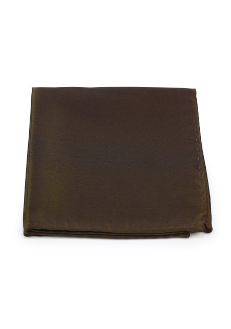 Solid Coffee Brown Pocket Square
