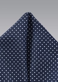 Midnight Blue Pin Dot Pocket Square