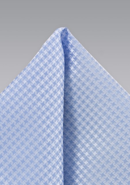 Light Blue Houndstooth Pattern Pocket Square