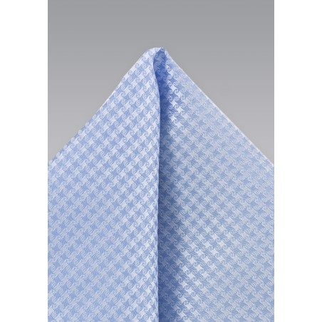 Light Blue Houndstooth Pattern Pocket Square