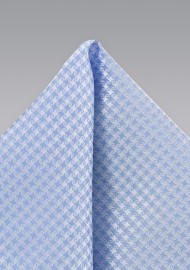 Light Blue Houndstooth Pattern Pocket Square