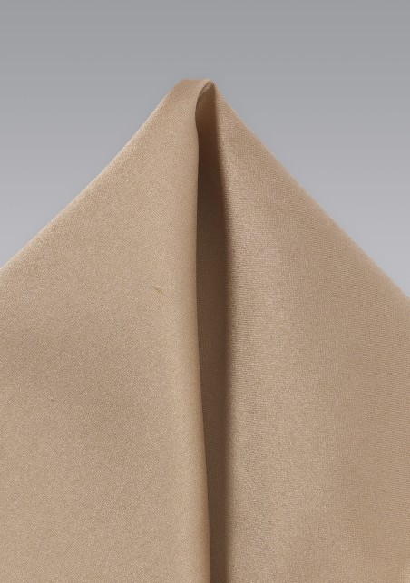 Solid Pocket Square in Light Brown