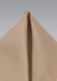 Solid Pocket Square in Light Brown