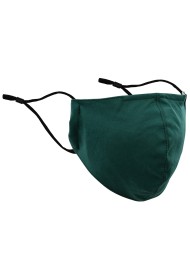 Solid Dark Green Face Mask