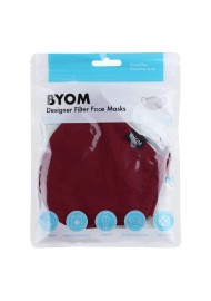 Filter Mask in Burgundy Red in Bag
