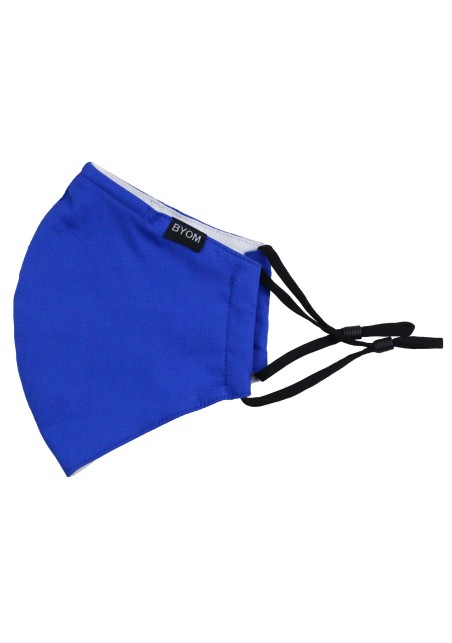 Solid Cotton Filter Mask in Royal Blue