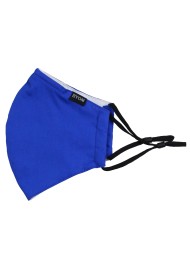 Solid Cotton Filter Mask in Royal Blue