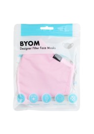 Blush Pink Cotton Filter Mask in Bag