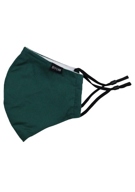 Solid Dark Green Face Mask