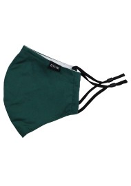 Solid Dark Green Face Mask