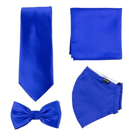 Marine Blue 4-piece Mask and Tie Set