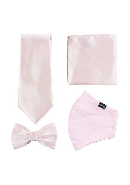 Blush Pink Mask and Tie Set