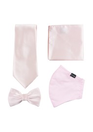 Blush Pink Mask and Tie Set