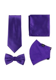 Regency Purple Mask and Tie Set