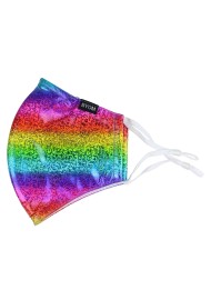 Rainbow Face Mask | Sparkly Glitter Rainbow Colored Face Mask