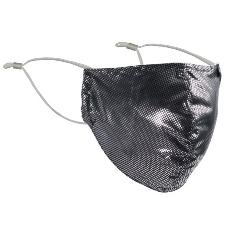 Metallic Pin Dot Mask in Black and Silver