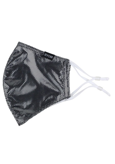 Metallic Pin Dot Mask in Black and Silver