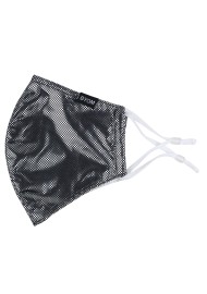 Metallic Pin Dot Mask in Black and Silver