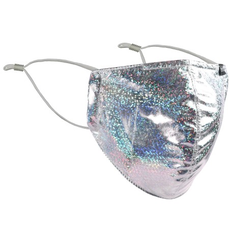 Silver Glitter Mask
