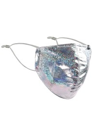 Silver Glitter Mask