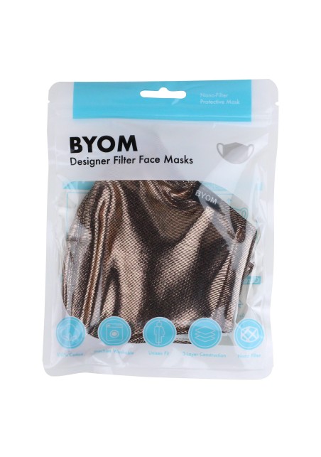 Rose Gold Metallic Filter Mask in Bag
