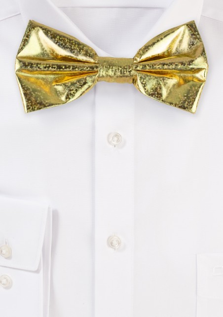 Gold Glitter Bow Tie