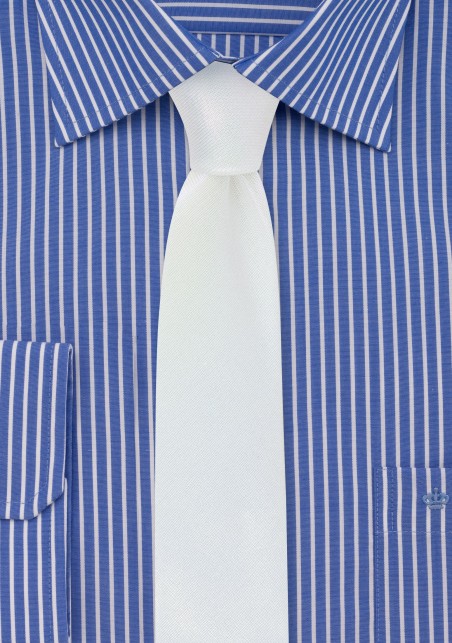 White Glitter Skinny Tie