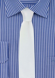White Glitter Skinny Tie