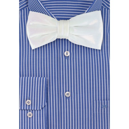 White Glitter Bow Tie