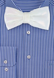 White Glitter Bow Tie