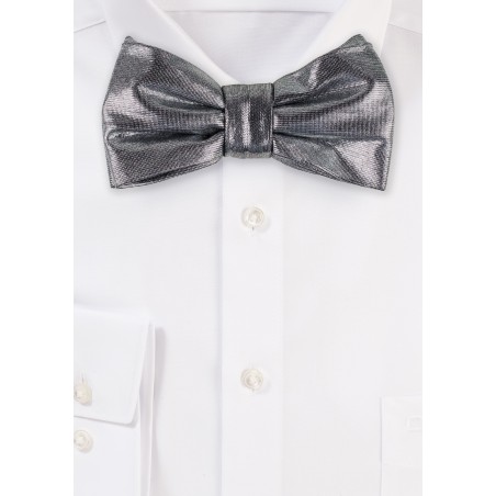 Silver Sparkle Bow TIe