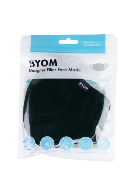 Pine Green Velvet Mask in Bag