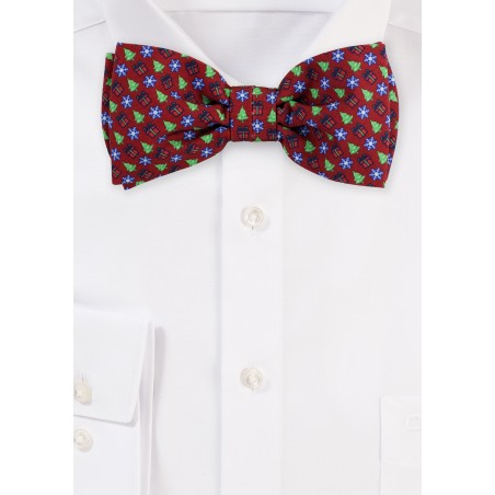 Holiday Design Print Bow Tie